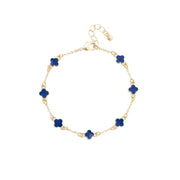 Canvas Margaret Dainty Clover Bracelet - Navy