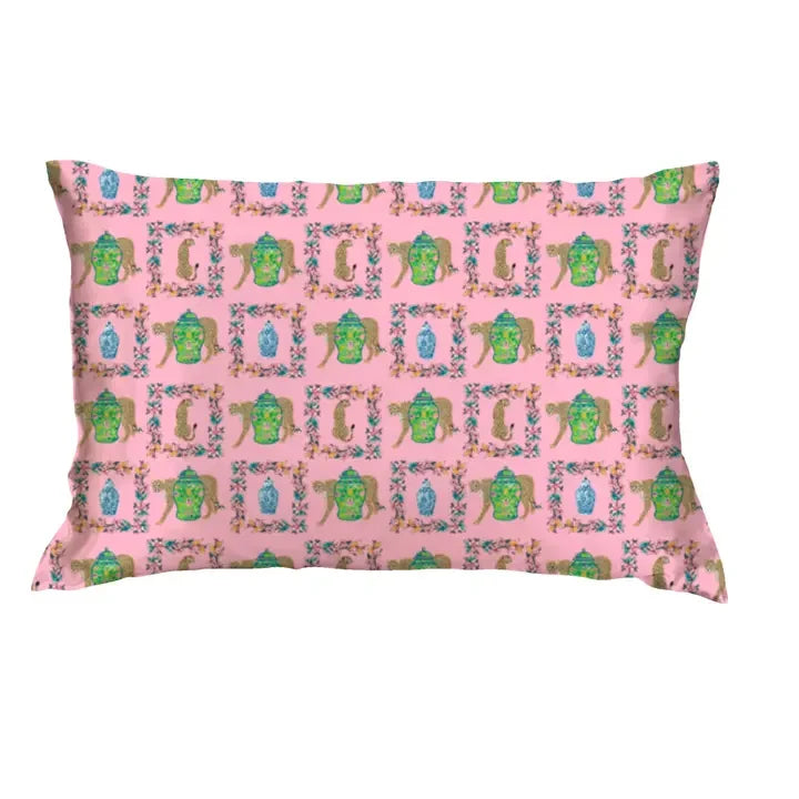 Jane Marie Purrfectly Pink Satin Pillow Case