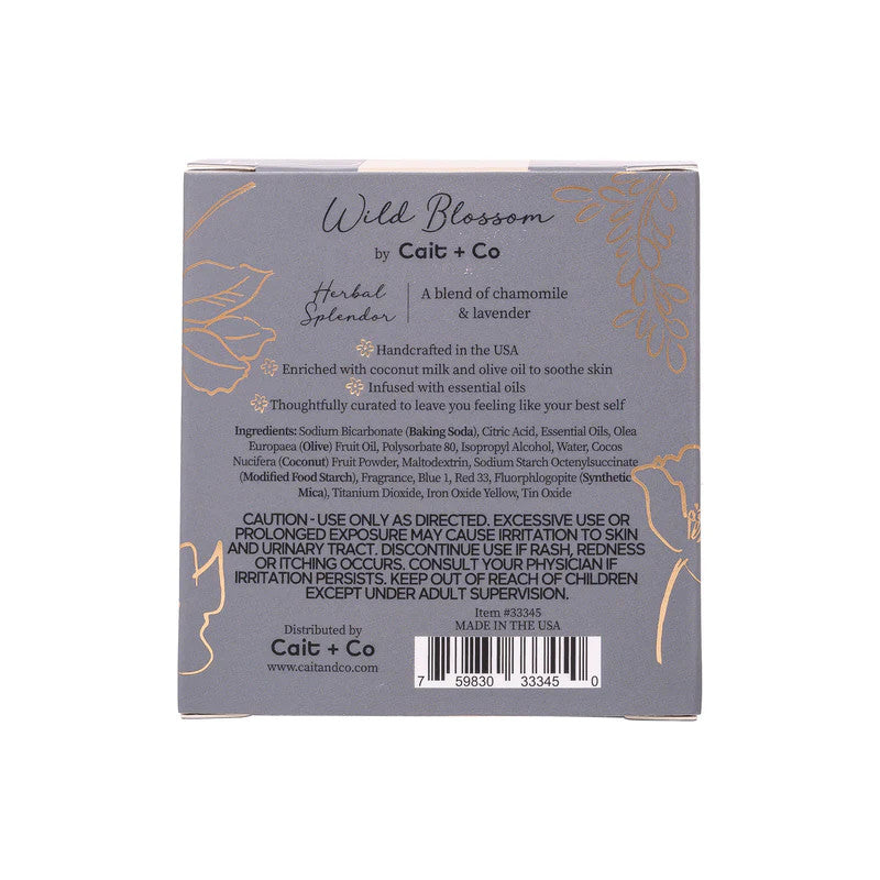 Cait & Co Wild Blossom Soothing Bath Bomb - Herbal Splendor