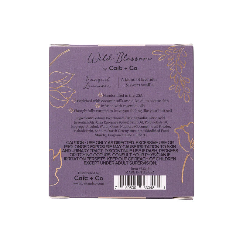 Cait & Co Wild Blossom Soothing Bath Bomb - Tranquil Lavender