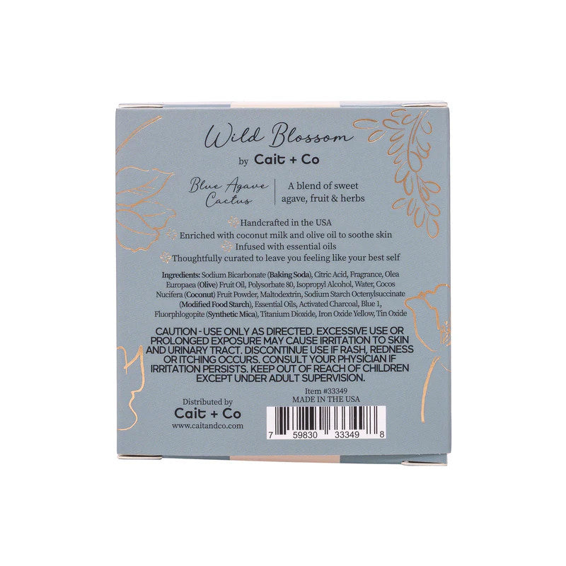 Cait & Co Wild Blossom Soothing Bath Bomb - Blue Agave Cactus