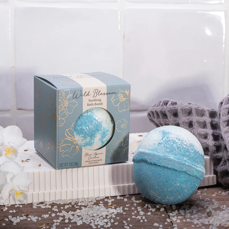 Cait & Co Wild Blossom Soothing Bath Bomb - Blue Agave Cactus