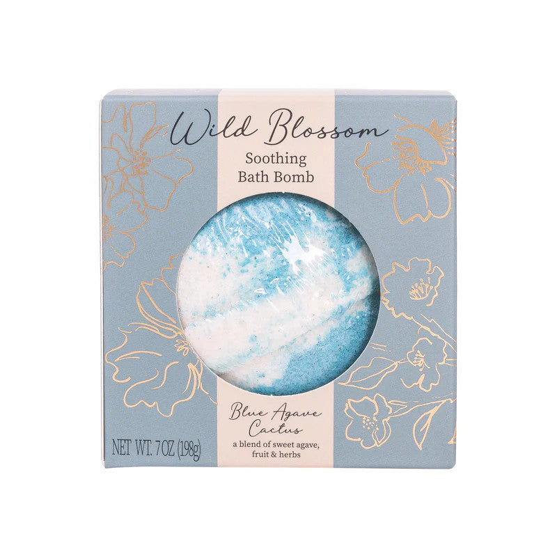 Cait & Co Wild Blossom Soothing Bath Bomb - Blue Agave Cactus