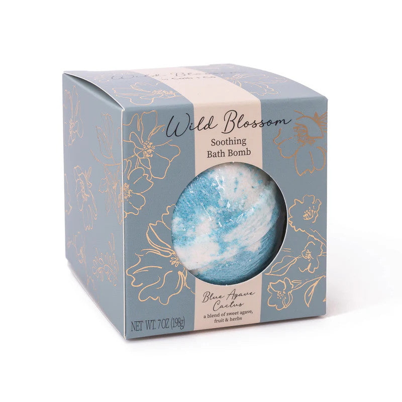 Cait & Co Wild Blossom Soothing Bath Bomb - Blue Agave Cactus