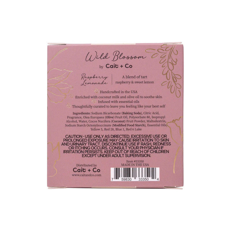Cait & Co Wild Blossom Soothing Bath Bomb - Raspberry Lemonade