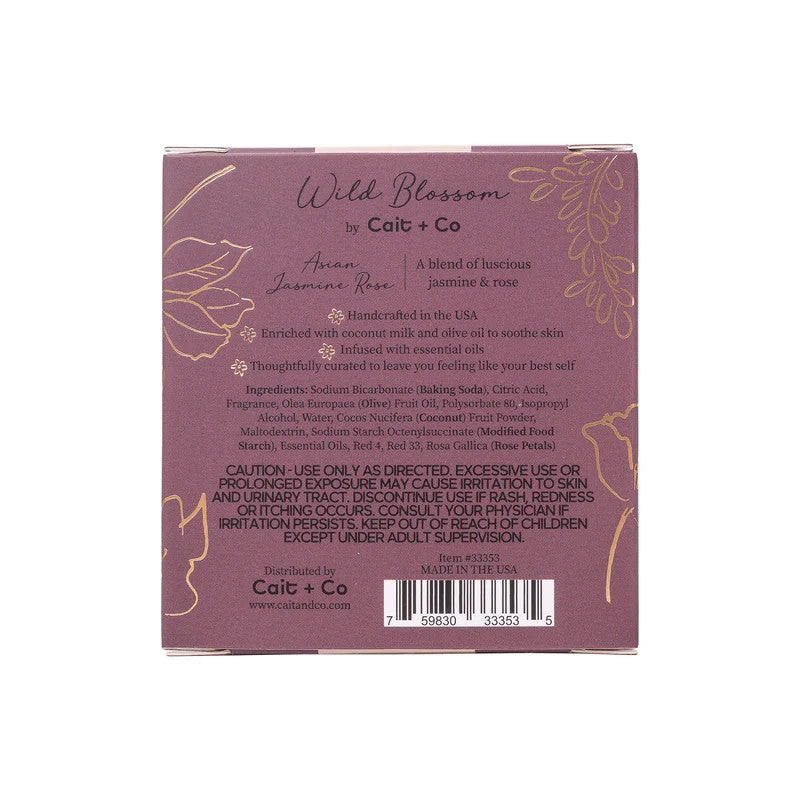 Cait & Co Wild Blossom Soothing Bath Bomb - Asian Jasmine Rose