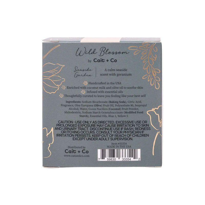 Cait & Co Wild Blossom Soothing Bath Bomb - Seaside Garden