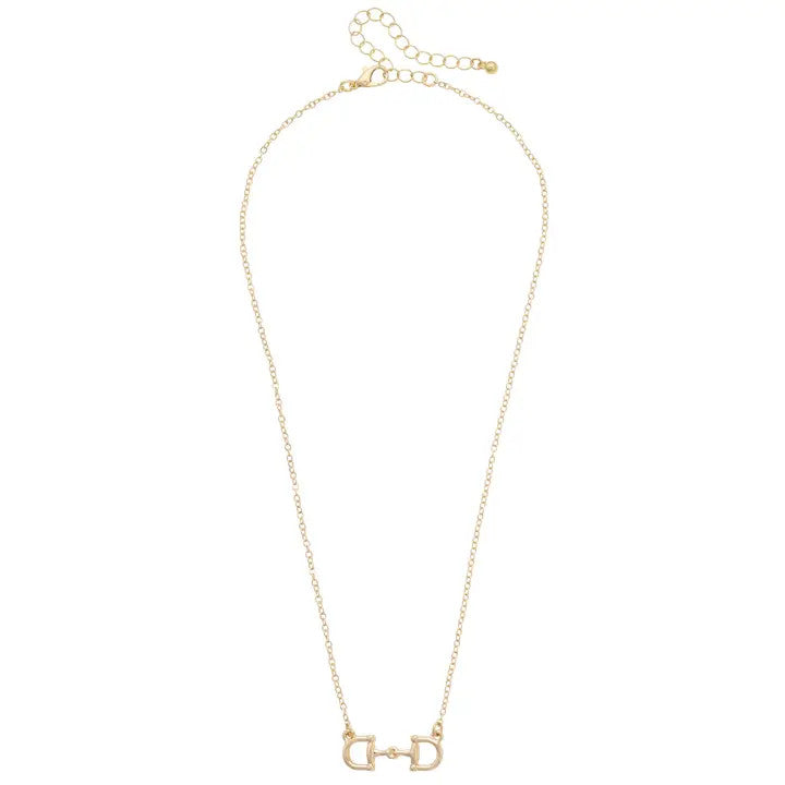 Canvas Roux Horsebit Necklace in Shiny Gold