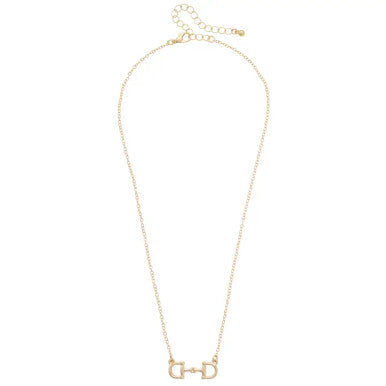 Canvas Roux Horsebit Necklace in Shiny Gold