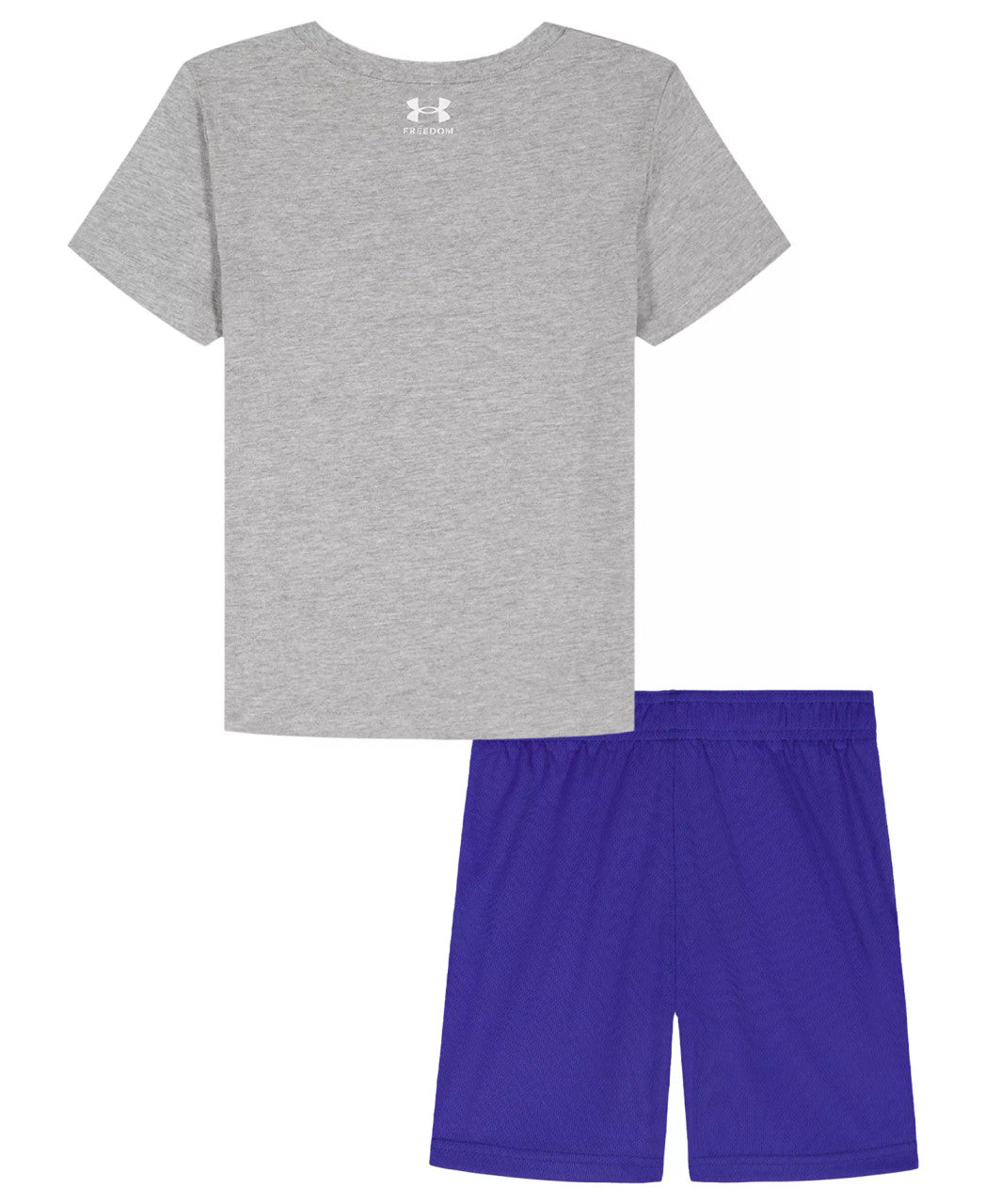 Under Armour Boys Flag Logo T-Shirt and Shorts Set - Mod Grey