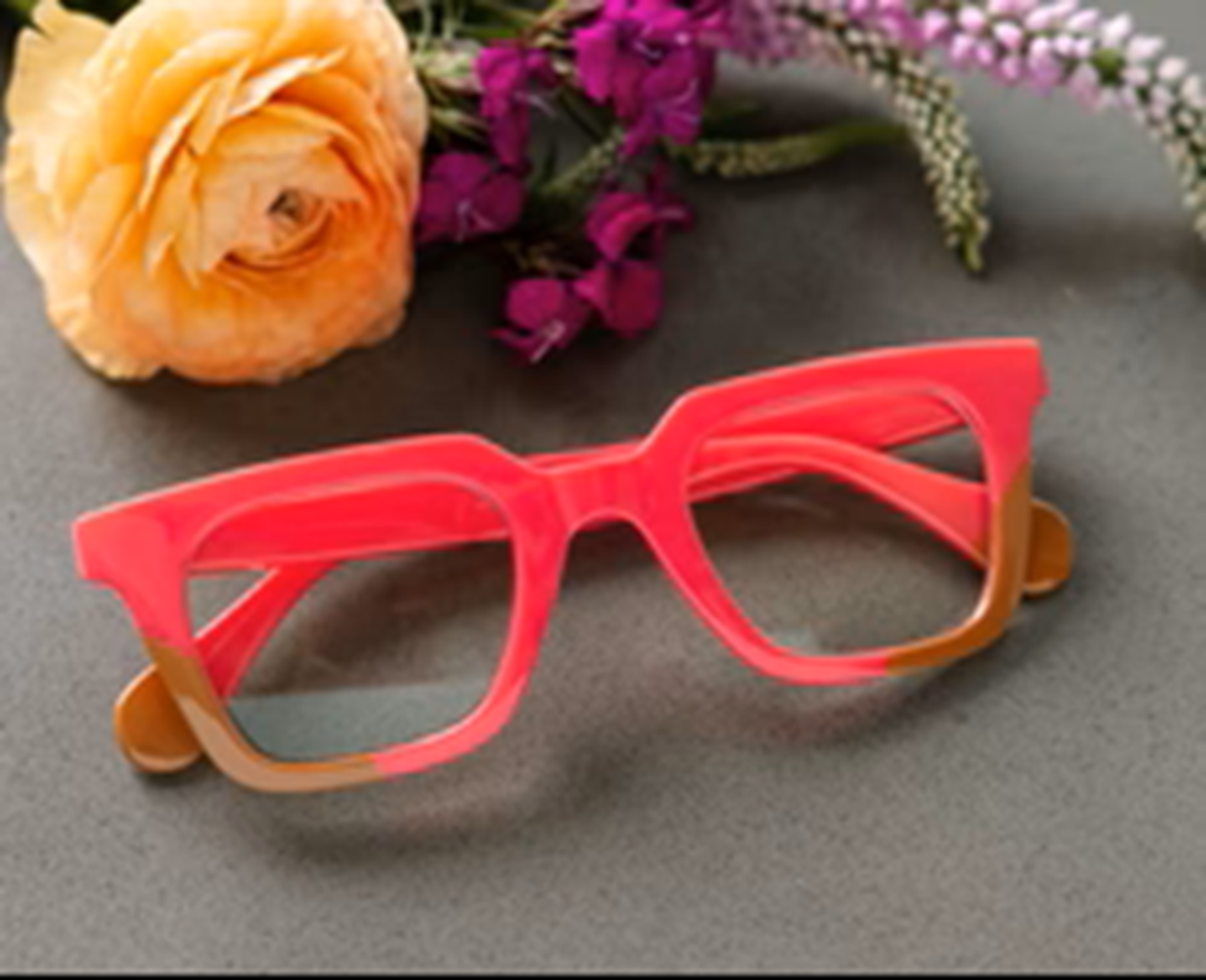 Peepers Page Chunky Wayfarer Reading Glasses – Pink/Tan