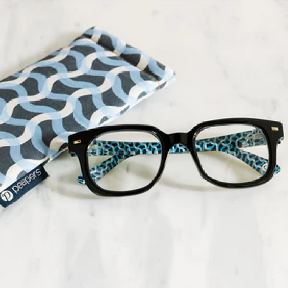 Peepers Glossary Blue Light Reading Glasses – Black Wavy