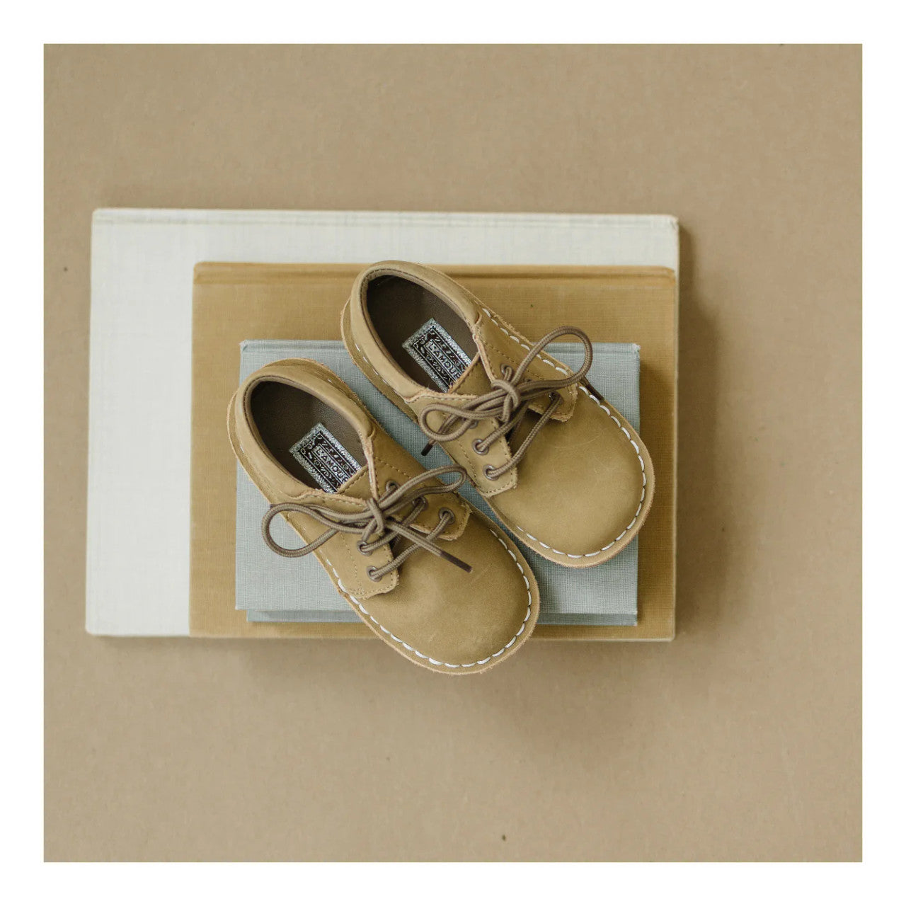 L'Amour Tyler Nubuck Khaki Lace-Up Oxford