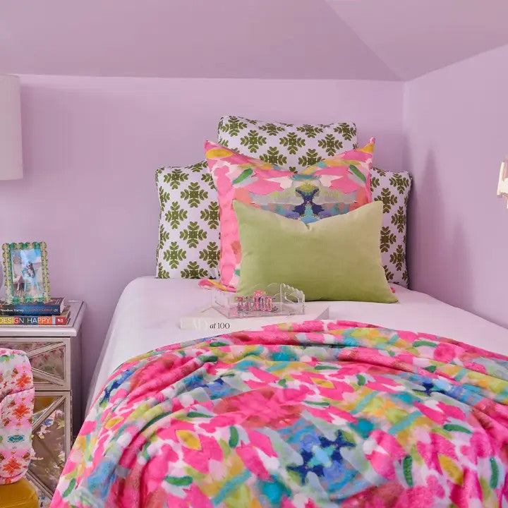 Laura Park Pink Paradise Fleece Blanket