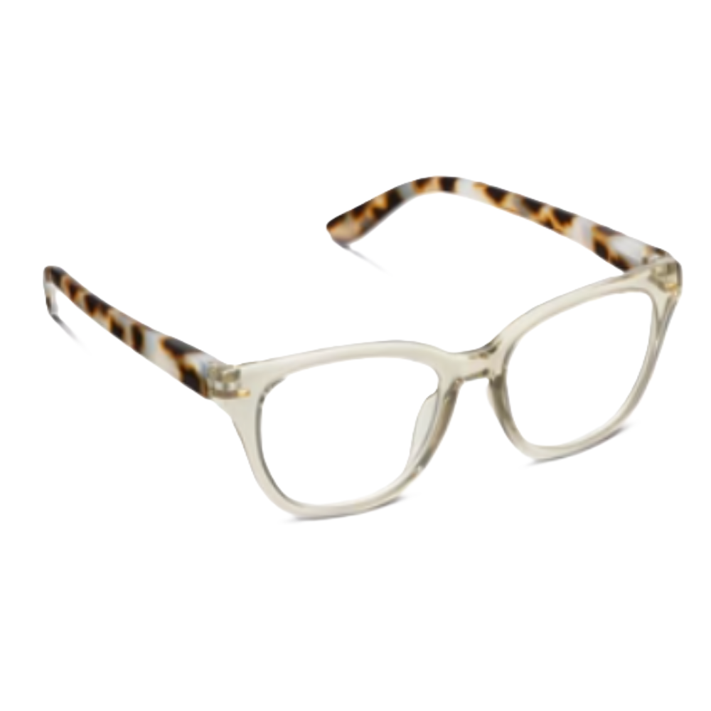 Peepers Lenora Fog Chai Tortoise Blue Light Reading Glasses