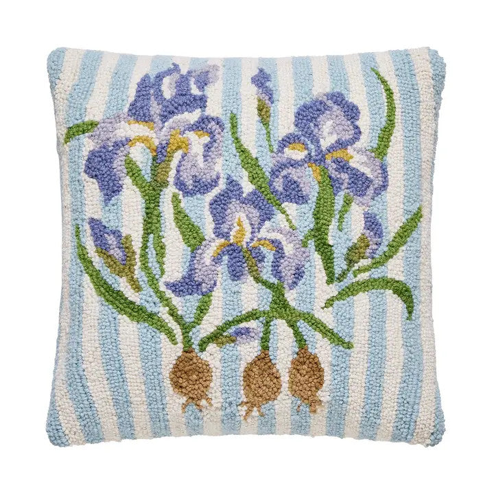 Peking Handicraft Purple Iris Hook Pillow