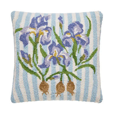 Peking Handicraft Purple Iris Hook Pillow