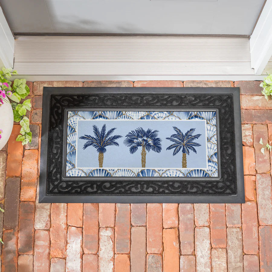 Evergreen Blue Coastal Palm Trees Sassafras Switch Mat