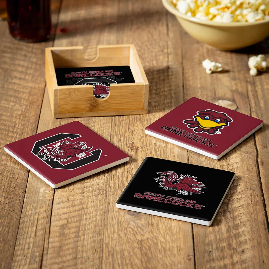 Evergreen University of South Carolina Ceramic Coaster Set