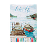 Evergreen Lake Love Garden Suede Flag