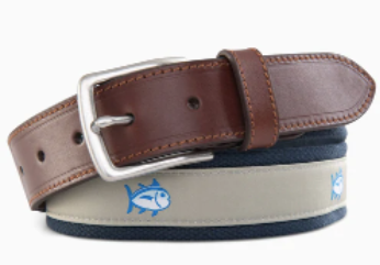 Southern Tide SkipJack Ribbon Belt, Sandstone Khaki