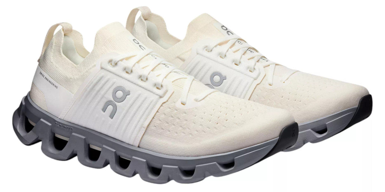 On Men's Cloudswift 4 Running Shoes - Ivory/Alloy