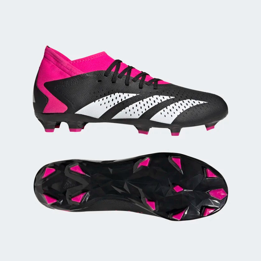 Adidas Predator Accuracy .3 Firm Ground Soccer Cleats-Core Black / Cloud White / Team Shock Pink 2