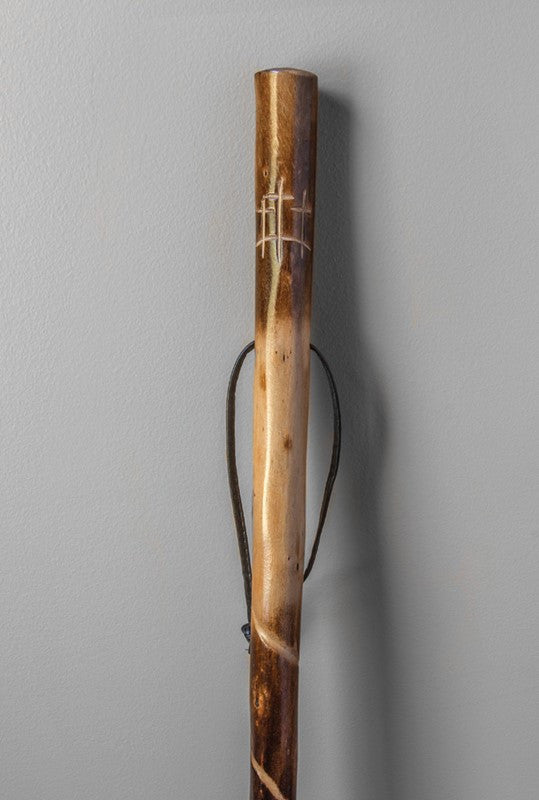 Manual Inspirational Cross Walking Stick