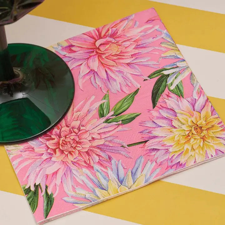 Sophistiplate Dahlia Garden Cocktail Napkins/20pk