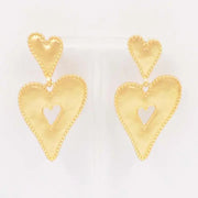What's Hot Double Puffy Heart Earring