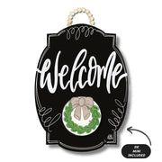 Dk Designs Black Bloom "Welcome" Hanger & Mini
