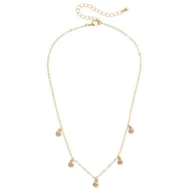 Canvas Lana Rhinestone Charm Necklace - Shiny Gold