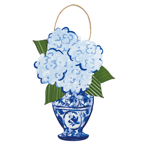 Mud Pie Hydrangea Tin Door Hanger