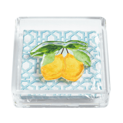 Mud Pie Lemon Napkin Holder and Weight Set