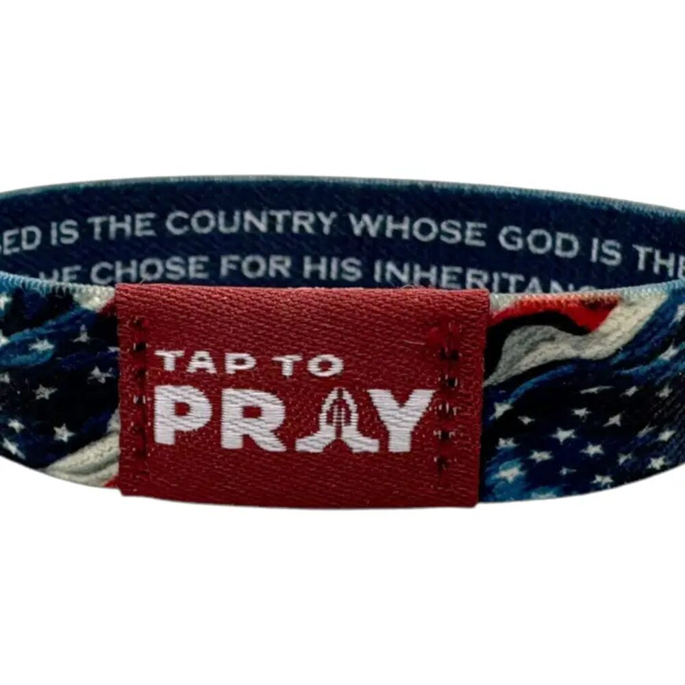 Tap To Pray Medium Patriot Wristband