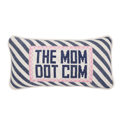Mud Pie Mom Dot Com Needlepoint Mini Pillow