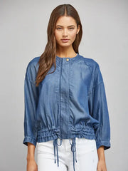 Fate Women's Dark Denim Adjustable Tencel Jacket