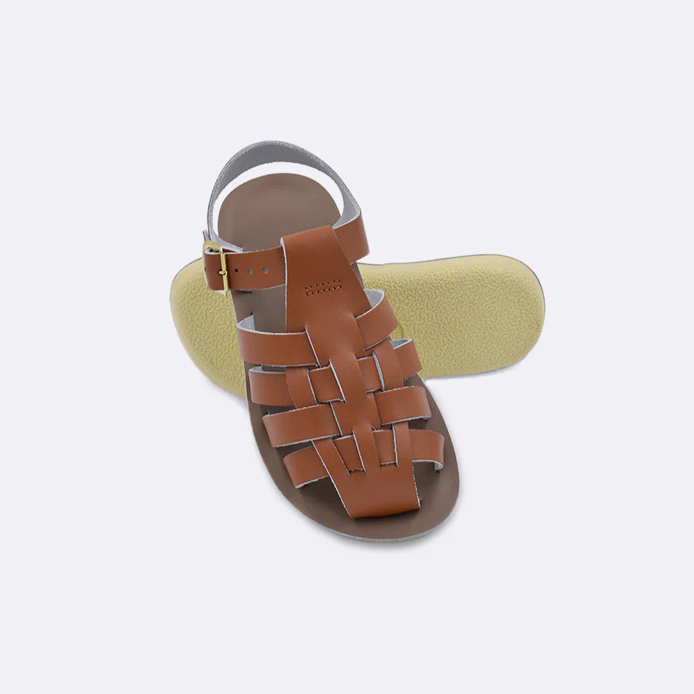 Sun‑San Sailor Infant Leather Sandals - Tan