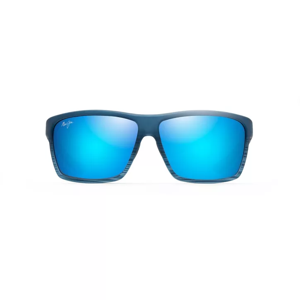 Maui Jim Alenuihaha Polarized Sunglasses – Blue Black Stripe with Blue Hawaii Glass