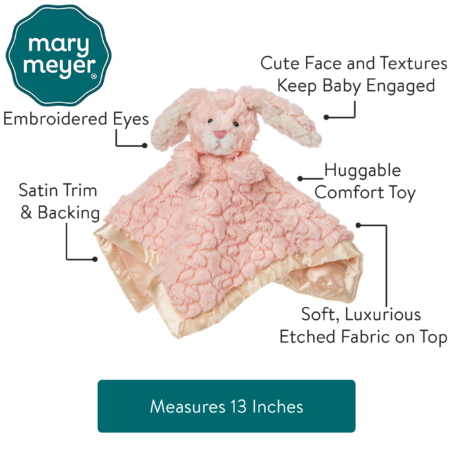 Mary Meyer Putty Nursery Blush Bunny Character Blanket