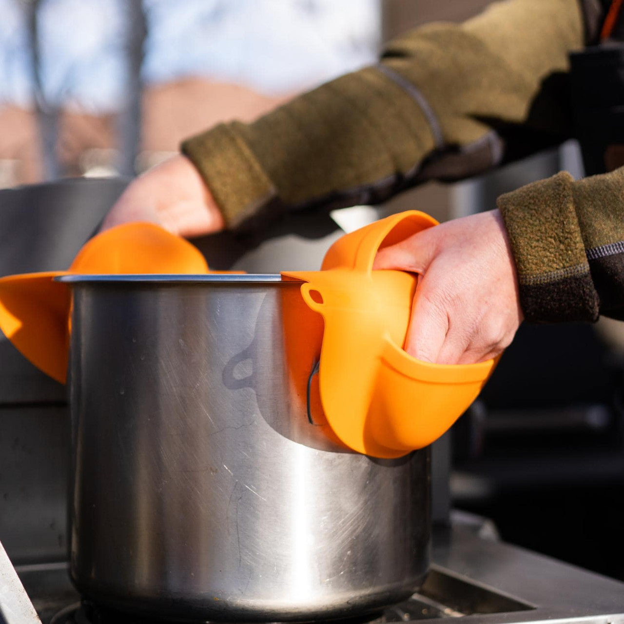 Drip EZ Silicone BBQ Grill Mitts – Orange