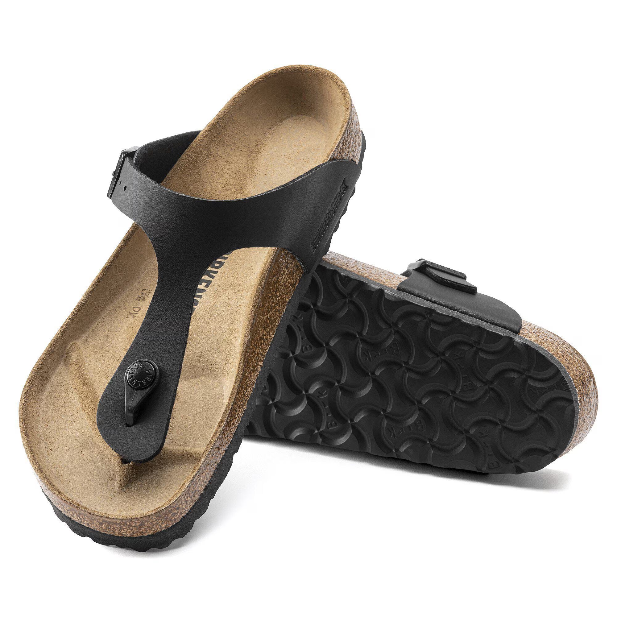 Birkenstock Gizeh Birko-Flor Black Sandals