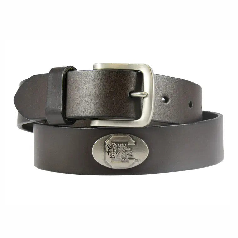 Zep-Pro USC Gamecocks Men's Collegiate Leather Belt - Brown