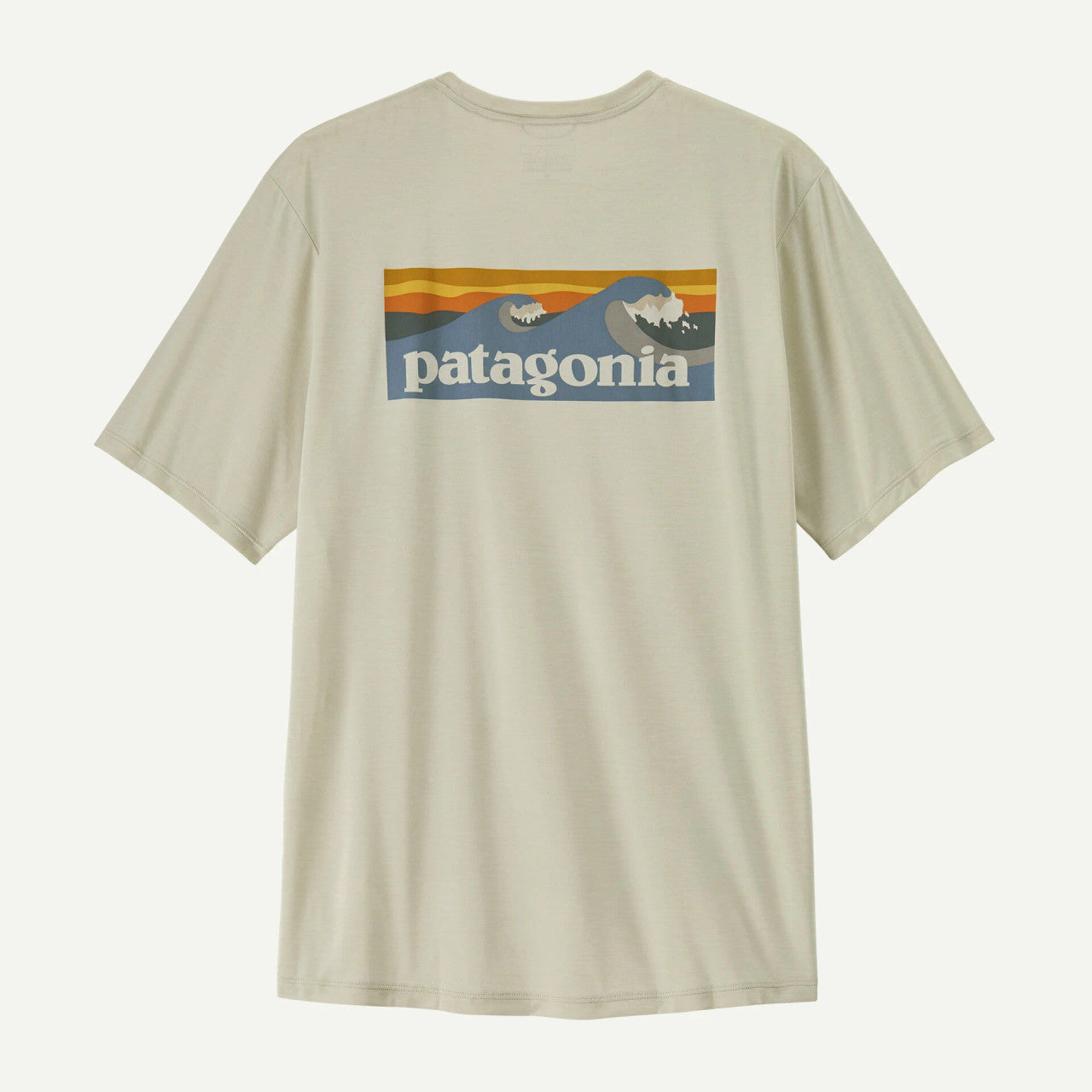 Patagonia Men's Capilene Cool Daily Shirt - Boardshort Logo - Dyno White