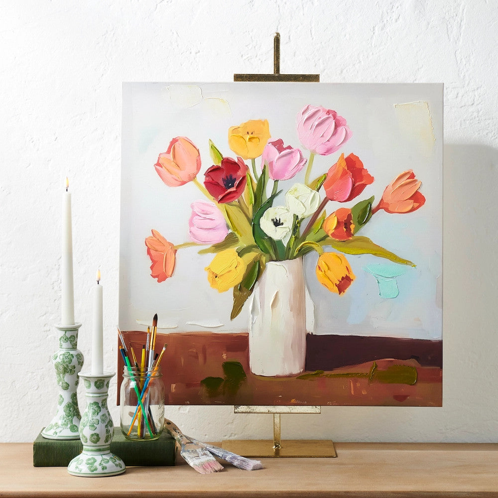 Raz 24" Tulips in Vase Wall Art