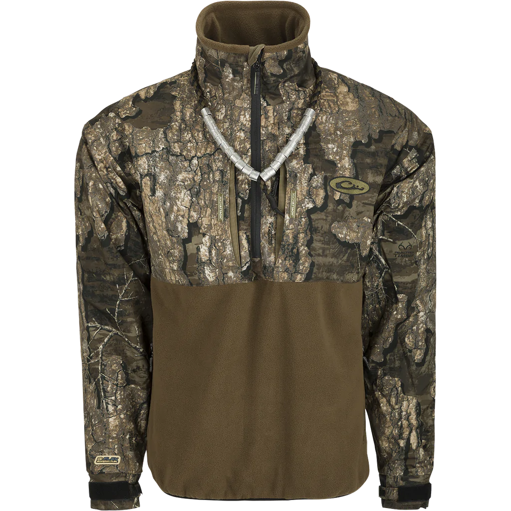 Drake Waterfowl Mens Fleece Lined Guardian Flex Quarter Zip Hunting Jacket