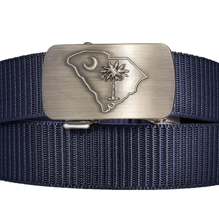 Zep-Pro South Carolina Palmetto Cut-To-Size Belt with Gunmetal Clamp Buckle