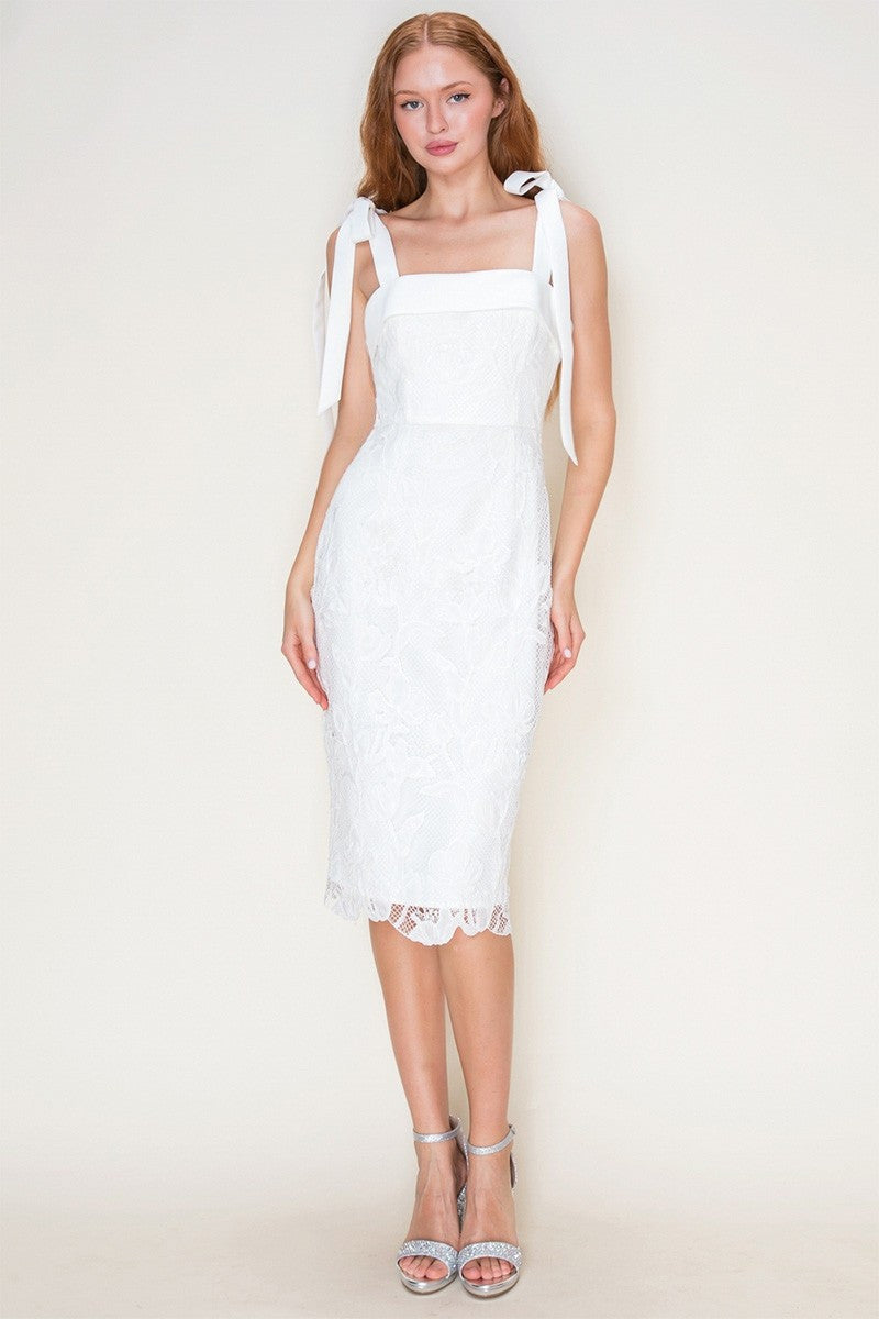 B. Right Apparel Women's Off-White Midi Dress