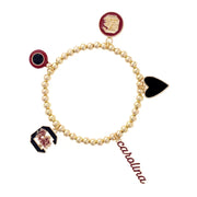 Canvas South Carolina Gamecocks Enamel Icons Stretch Bracelet