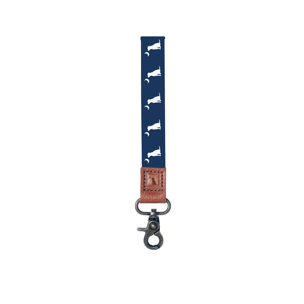 Local Boy Wrist Lanyard - Navy Dog & Moon